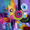 Pet Dog Canvas Home Decor, variant on Qisvanset 12x16 Inch Abstract Colorful People Canvas Wall Art, Hallway Interior Wall Decor for Bedroom Dining Room Office