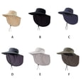 thumbnail image 4 of Chapeau de Soleil pour Hommes Protection Visage Pêche Extérieure Sangle Randonnée Été Protection Cou Pliable Protection Solaire Respirant Noir, 4 of 9