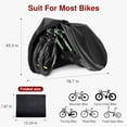 thumbnail image 2 of FFORCE Black Bicycle Cover for 1 Bike Outdoor Waterproof Bicycle Cover Rain, Sun, UV Protection Dustproof, Windproof With Lock Hole Suitable, 2 of 6