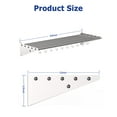thumbnail image 4 of Huisuilinss Stainless Steel Wall Shelf,Wall Mounted Kitchen Shelf, Rack With Ten S Hooks for Hanging Pots, Pans In Home Kitchen, Restaurant & Hotel, 4 of 6