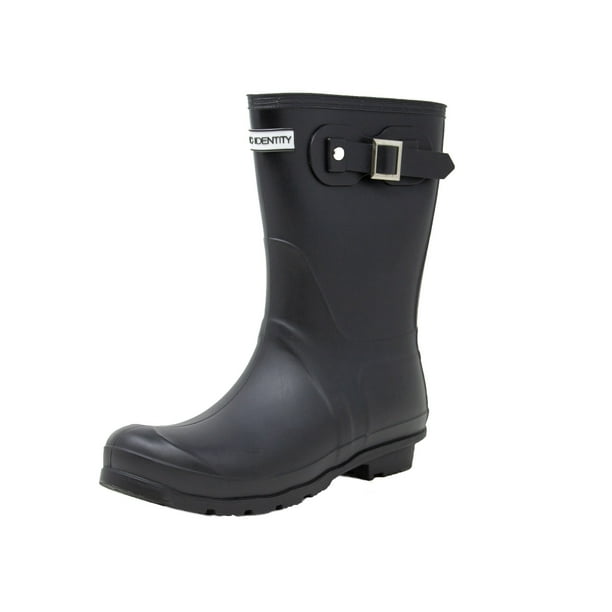 original short adjustable back gloss waterproof rain boot