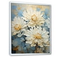 thumbnail image 2 of Designart "Blooming Mums Amidst A Blue Canvas" Mums Floater Framed Wall Art Prints, 2 of 5