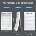 thumbnail image 2 of [10 Pads, 50 Sheets/Pad] Single Part Guest Checks Pad for Restaurants, Perforated 1 Part Green and White Check with Bottom Guest Receipt for Bars, Cafes and Restaurant Orders, 2 of 9
