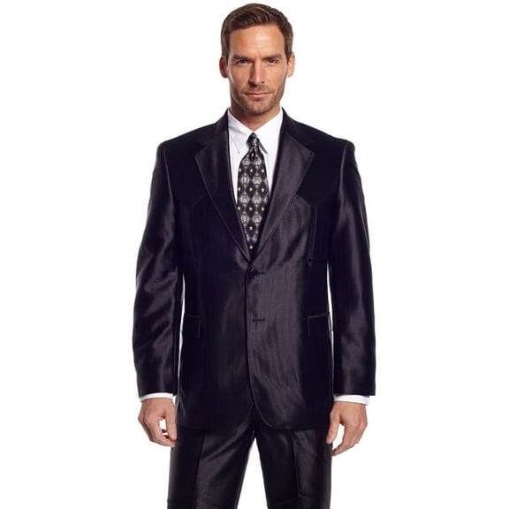 Circle S Mens Black Polyester Swedish Knit Boise Sportcoat Jacket Blazer 40 L