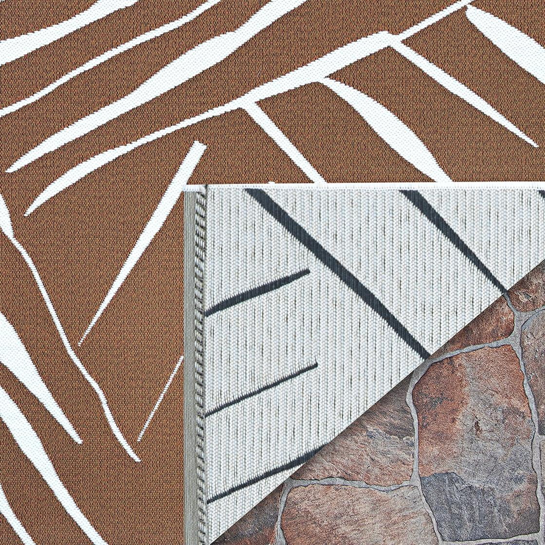 Couristan Dolce Parquet 4' x 5'10" Amber Outdoor Rug