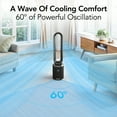 thumbnail image 6 of Comfort Zone 40" Bladeless Tower Fan with Remote Control, 9H Timer, Black, 6 of 7