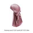 thumbnail image 4 of Velour Headwraps Assorted Colors Long Tail Pirate Multipurpose Head Scarf Elasticity Hat Windproof Single Layer Attractive Elasticity Comfortable Hair Bonnet Pink, 4 of 4