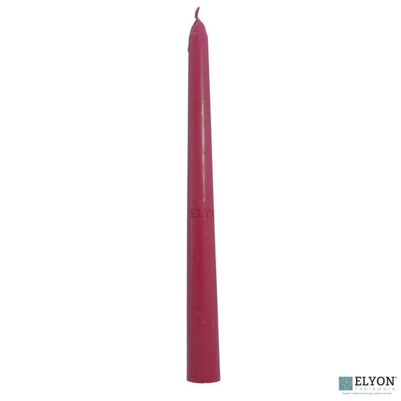Elyon Tableware® 24 Mauve Unscented Wax Taper Candles, 8 Hour Burn Time
