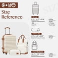 thumbnail image 4 of Coolife Luggage Sets Suitcase Set 3 Piece Luggage Set Carry On Hardside Luggage with TSA Lock Spinner Wheels (White, 3 piece set (BP/TB/20)), 4 of 8