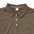 thumbnail image 3 of YOTMKGDO Polo Shirts for Men, Collared Men's New Lapel Sports Fashion Casual Solid Color d T Shirt Short Sleeve (Brown, 3XL), 3 of 8