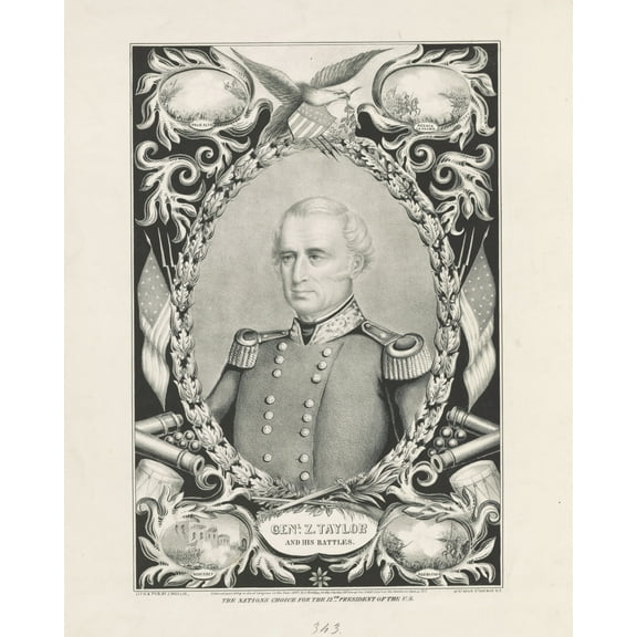 Print: The Nation's Choice For The 12th President Of The U.S. Genl. Z
