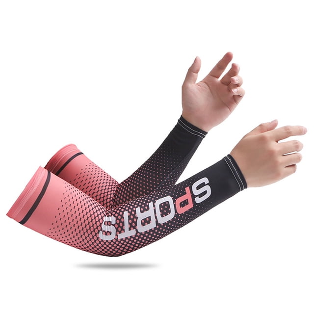 Manga Del Brazo Tmvgtek 1 Par De Fundas Para Puños Unisex Para Ciclismo, Correr, Protección Solar, Mangas Para Brazos (Rojo)