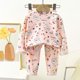 thumbnail image 3 of Odeerbi 3M-5Y Niños Niñas Algodón Pijamas Manga Larga Tops Pantalones Conjunto Suave Impresión Sleepwear Dos Piezas Pijama Conjuntos, 3 of 3