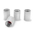 thumbnail image 3 of Paw Print Dog Cat White on Black Tire Rim Wheel Aluminum Valve Stem Caps, 3 of 3