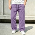thumbnail image 2 of Jalioing Sweatpants for Teen Boy Solid Color Loose Straight Leg Open Bottom Sport Pants Drawstring Waist Athletic Pants, 2 of 7