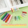 thumbnail image 4 of Uxcell 1.4" Pinzas de Ropa de Color, 100 Piezas Mini Pinzas de Plástico Coloridas con Fuerte Agarre para Colgar Fotos, Manualidades Decorativas, Púrpura Transparente, 4 of 6