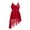 Burgundy, variant on Alvivi Big Girls Sequins V-Neck Lyrical Dress Irregular Hem Ballet Latin Dance Leotard 5-14