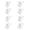 C, variant on 8PCS 6MM Adhesive Wall Hook Screw Style No Drill Mount for Bathroom Kitchen and Home Strong Hold Non Trace Installation for Hanging Storage,wall hook,A