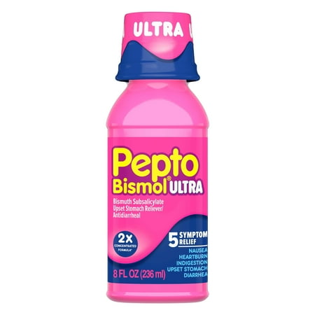Pepto Bismol Liquid Ultra, Indigestion and Anti-Diarrhea Stomach Relief, Cherry, 8 Fl oz