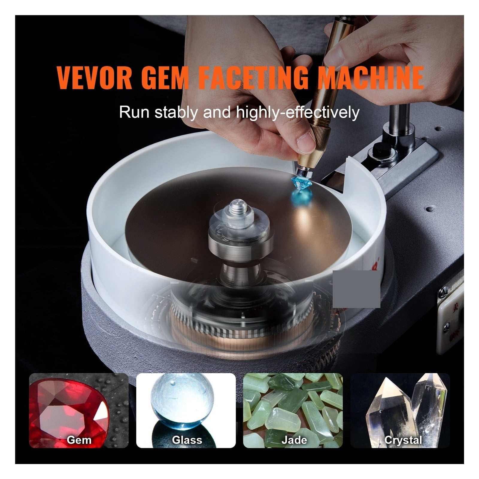 180W 2800RPM Faceting Machine, Jade Grinding Polishing Machine, Rock Polisher Jewel Angle Polisher With Faceted ,Powerhouse Performance