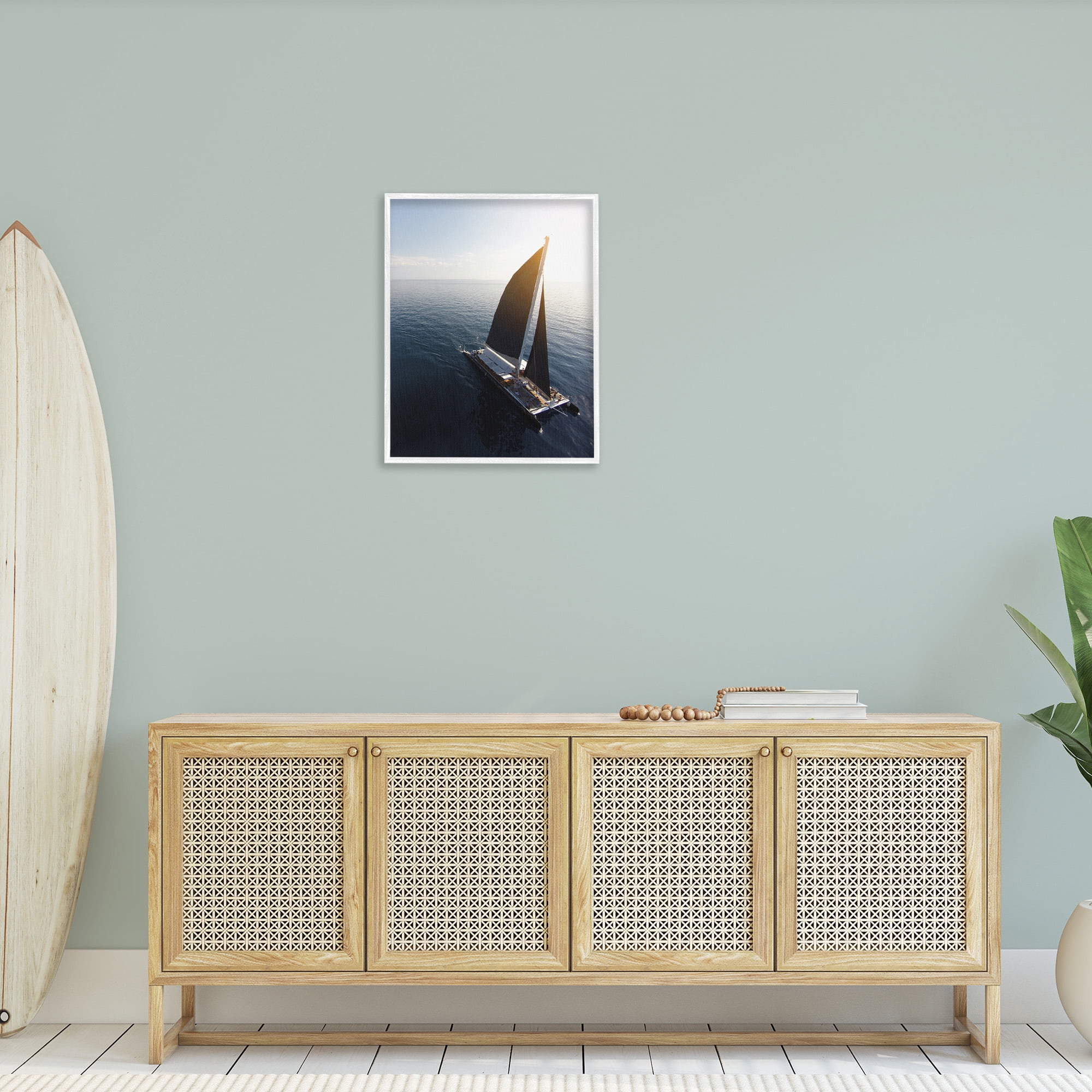 Stupell Industries Nautical Barge Photography Transportation Photography White Framed Art Print Wall Art, 24 x 30