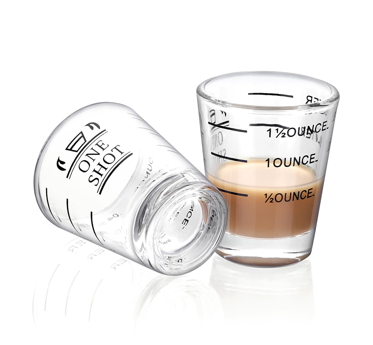 BCnmviku Shot Glass Measuring Cup 3 Ounce/90ML Liquid Heavy High Espresso  Glass Cup