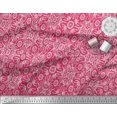 thumbnail image 2 of Soimoi Polyester Crepe Fabric Floral & Moroccan Damask Print Fabric by Yard 42 Inch Wide, 2 of 3