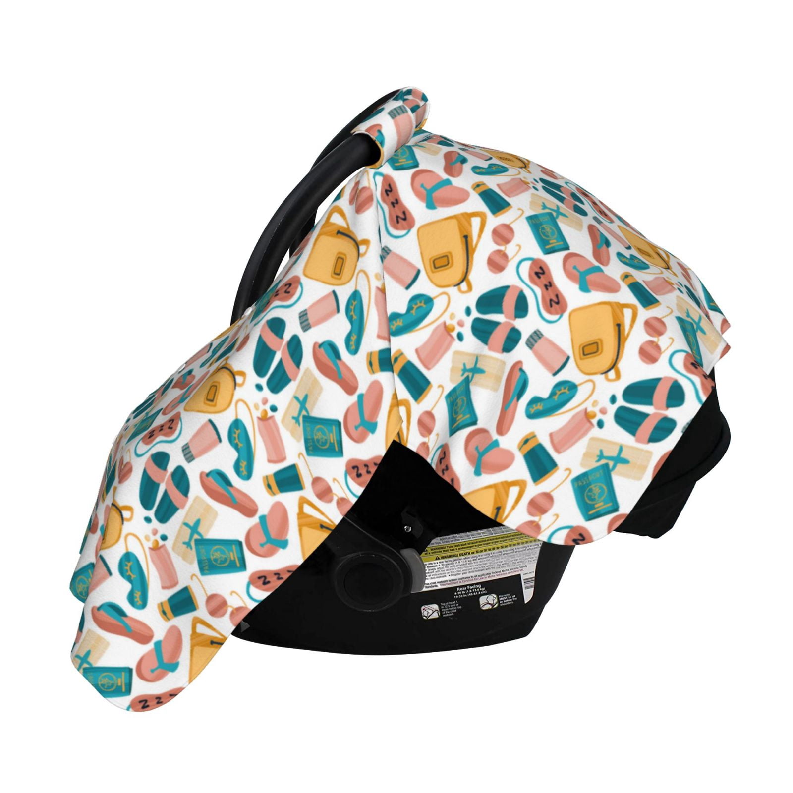 Naloa Travel Elements Baby Car Seat Cover, Breathable Baby Carrier Cover, Multiuse Baby Carrier Cover & Nursing Breastfeeding Cover