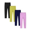 thumbnail image 4 of Hotiary Kid Girls High Waist Yoga Pant Children Solid Elastic Waist Soft Breathable Long Shark Leggings Sport Gym Athletic Workout Trousers with Pockets for 6-13 Years, 4 of 5