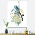 thumbnail image 2 of Designart ' Mountain Moon With Gouache Of Abstract Landscape ' Modern Canvas Wall Art Print, 2 of 4