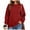 Wine, variant on Horkkom Sweatshirt for Women Casual Fashion Solid Color Pullover Tops Oversized Long Sleeve Crew Neck Fall Winter Sweatshirt S