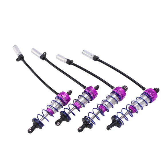 92mm 105mm Front Rear , Metal RC Oil Damper Suspension High Strength 4Pcs For 1/10 RC Car For Truggy Truck For ZD Racing Purple