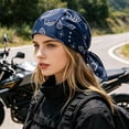 thumbnail image 2 of Shadoumai Paisley Cooling Headscarf Cap Set,Breathable Sweat Wicking Durag Lightweight Stretch Bandana,Adjustable Straps, 2 of 6