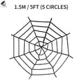 thumbnail image 2 of PULLIMORE Halloween 5 Ft Giant Round Spider Web Outdoor Halloween Decorations Costume Party Garden Yard Haunted House Decor(Black), 2 of 9