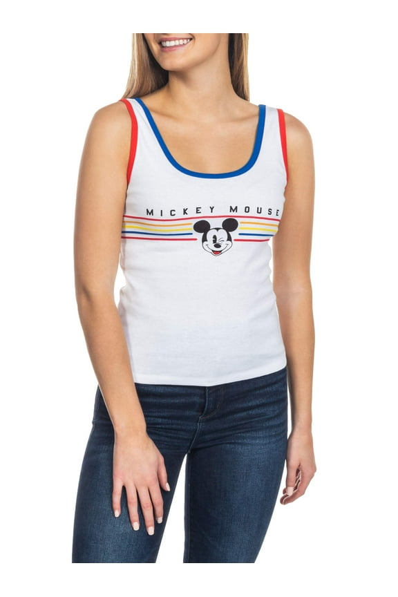 Winking Mickey Mouse Stripe Jrs Tank