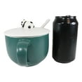 thumbnail image 5 of Happy Hour Sleeping Panda Bear Green Ceramic Coffee Mug With Spoon And Lid Set, 5 of 6