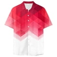 thumbnail image 7 of Hessimy Mens Short Sleeve Button Down Shirt Lightweight Wrinkle Free Untucked Dress Shirts(Red,XXL), 7 of 7