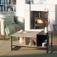 thumbnail image 1 of HOMOOI Coffee Table with Storage Shelves for Living Room, 39.3", Rectangle, 1 of 5