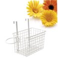 thumbnail image 4 of unbranded Kitchen Hanging Storage Basket with Hair Dryer Holder White Iron Rust Resistant Organizer, 4 of 8