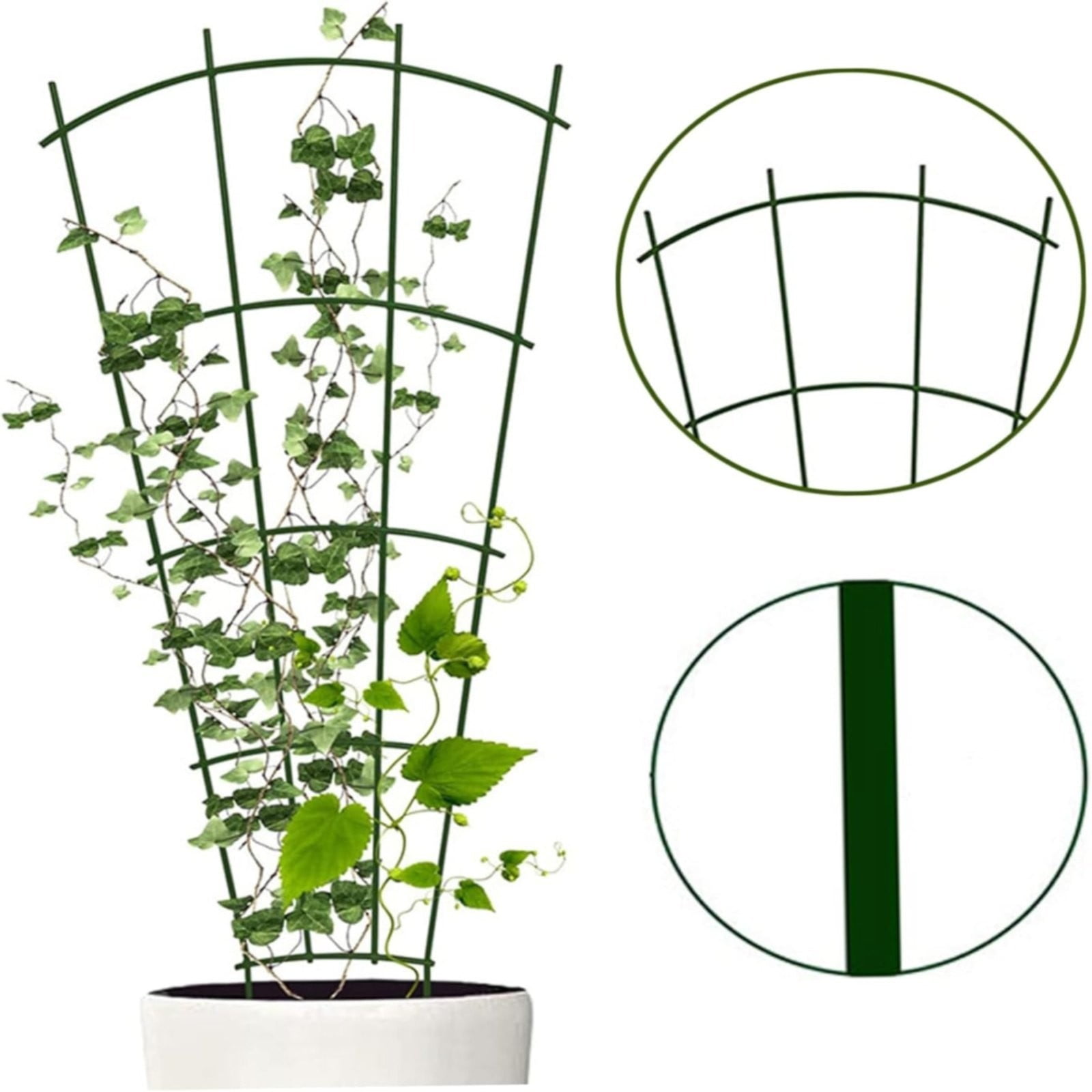 kjfeif 15.74 Inch Plant Support Stakes, 40cm Garden Trellis for Climbing Plants, Flexible Indoor and Outdoor Use for Tomatoes, Vines, and Potted Vegetables