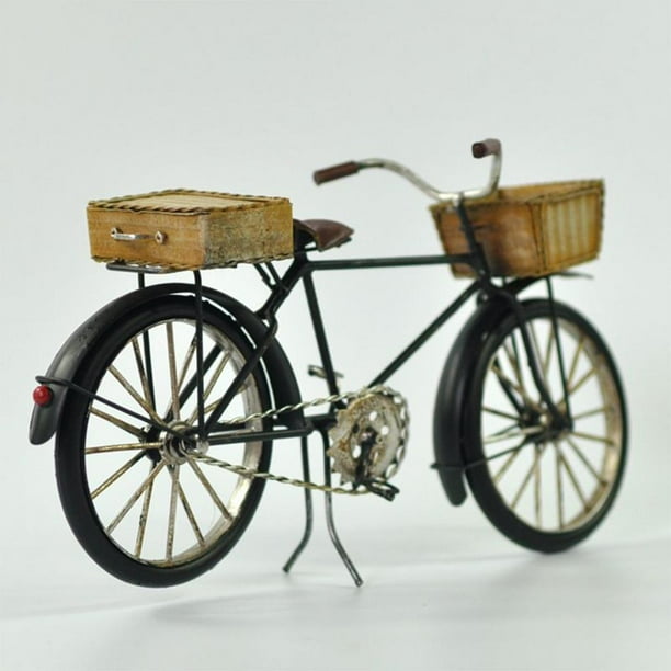 juguete miniatura Modelo de bicicleta de hierro Retro creativo, artesanía para decoración del hogar, figurita de bicicleta para regalos de amigos, juguete de cumpleaños Negro Baoblaze Bicicleta de dedo
