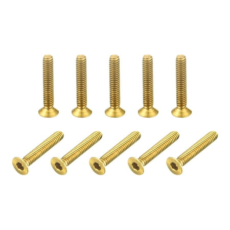 

Flat Head Socket Cap Screws M2-0.4 x 12mm Brass Inner Hex Drive Fasteners Bolts 24Pack