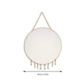 thumbnail image 3 of Metal Mesh Wall Mounted Jewellery Organiser, Display Stand With Triangular Hanging Chain, for Wardrobe and Salon, Gold, 3 of 6