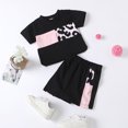 thumbnail image 4 of Vedolay Sets For Girls 2 Piece Girl Plaid Outfits Ruffled Sleeve Crop Top Shirts+ Short Clothes Set,Black 3-4 Years, 4 of 4
