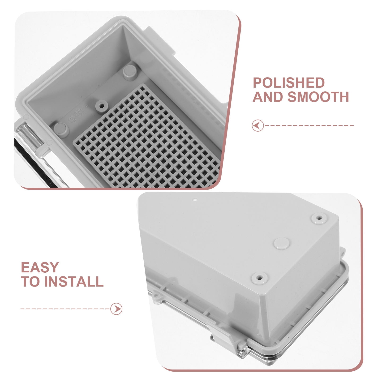 OUNONA Outdoor Plastic Junction Box for Electrical Connections, Multi-Purpose Repair Case, 1 Piece
