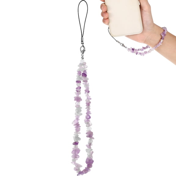 UEETEK Stone Mobile Phone Pendant Charm with Wrist Strap, 1 Piece Cell Phone Accessory for Smartphones