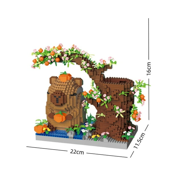 Capybara Pen Holder Model Micro Mini Building Block Toys - Ideal DIY Enthusiasts, An Educational and Decorative Toy for Desks Dolphin Pen Holder in bag
