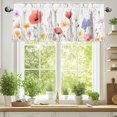 thumbnail image 2 of Pastoral Flowers Valances for Windows, 54 x 18in, Colorful Floral Leaves Plants Watercolor Rod Pocket Kitchen Valance Curtain Light Filtering Window Treatments for Living Room Bedroom, 1 Panel, 2 of 7