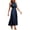 Blue, variant on OSOLU Solid Color Women Midi Summer Dresses Casual V-Neck Dot Ruffle Sleeveless A-Line Beach Sun Dress Stylish Sundress Dresses For Women 2025 Elegant Classy