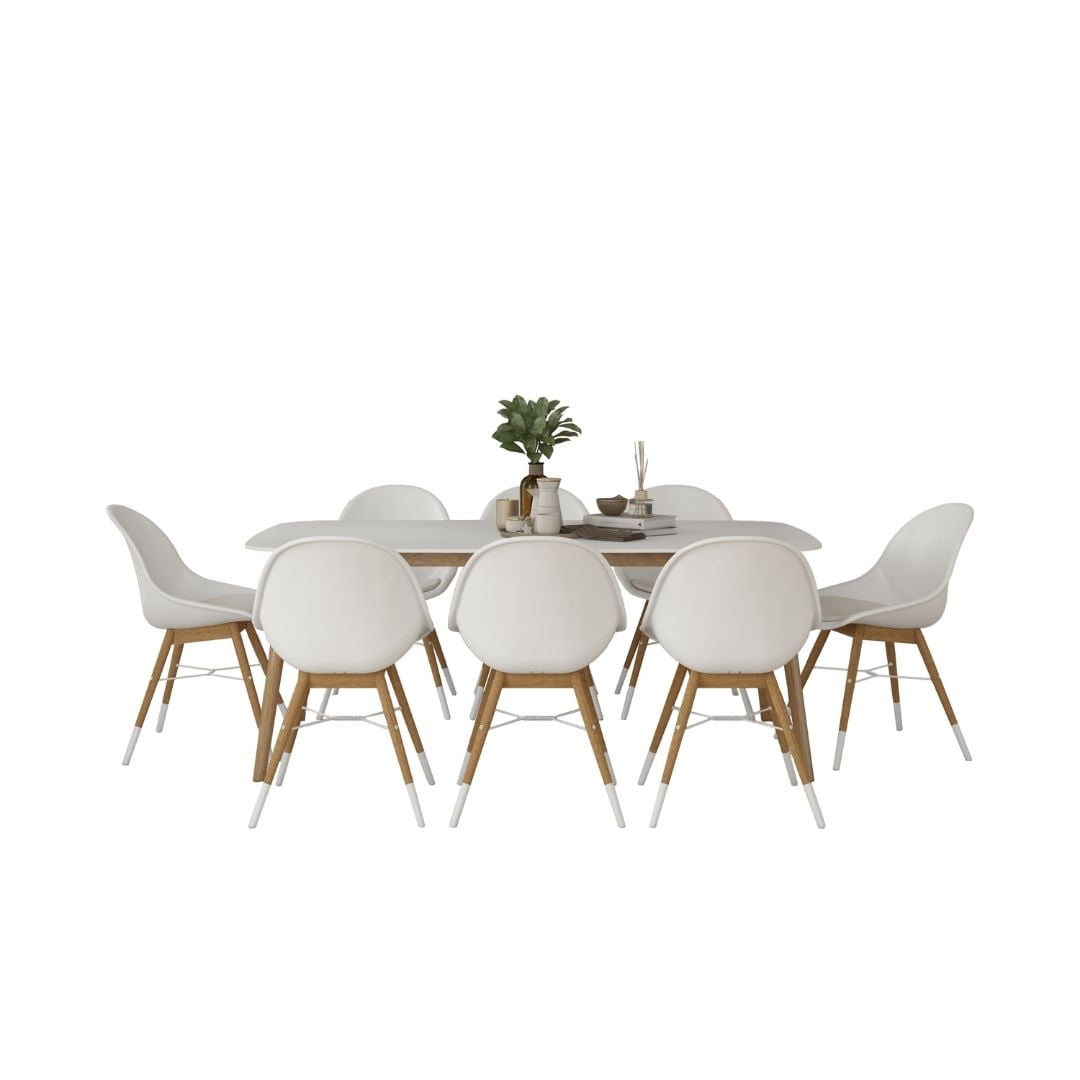 Midtown Concept Barrow 9-Piece Indoor Rectangular Dining Table Set